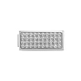 Nomination COMPOSABLE GLAM DOUBLE CRYSTAL Element aus Edelstahl, mit CRYSTAL verziert (01_weiss)